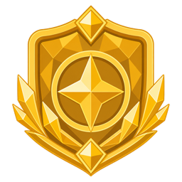 Gold rank crest